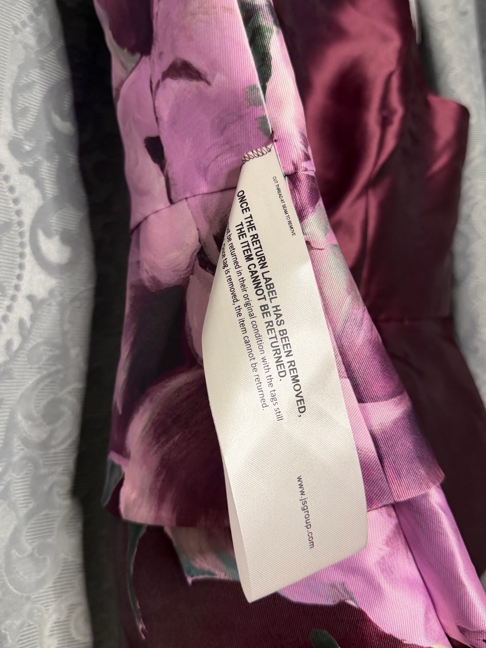 Kay Unger Luciana Column Gown Mulberry - Picture 6 of 9